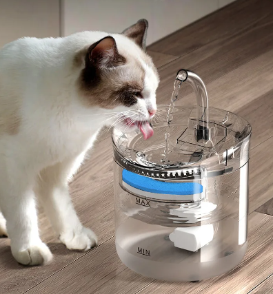 Fuente de Agua para Gato con Filtro – Bebedero Automático 2L