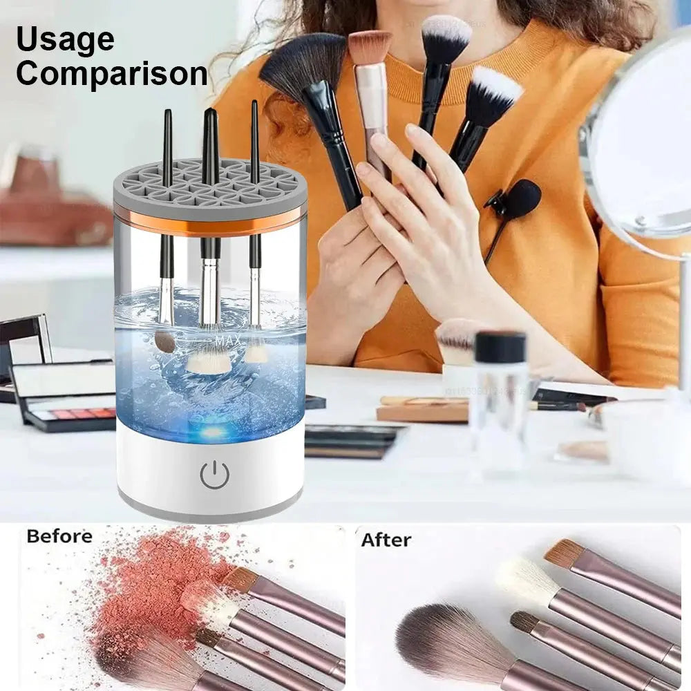 Limpiador eléctrico de brochas de maquillaje 3 en 1 - Limpieza y Secado en Minutos Bahe Store