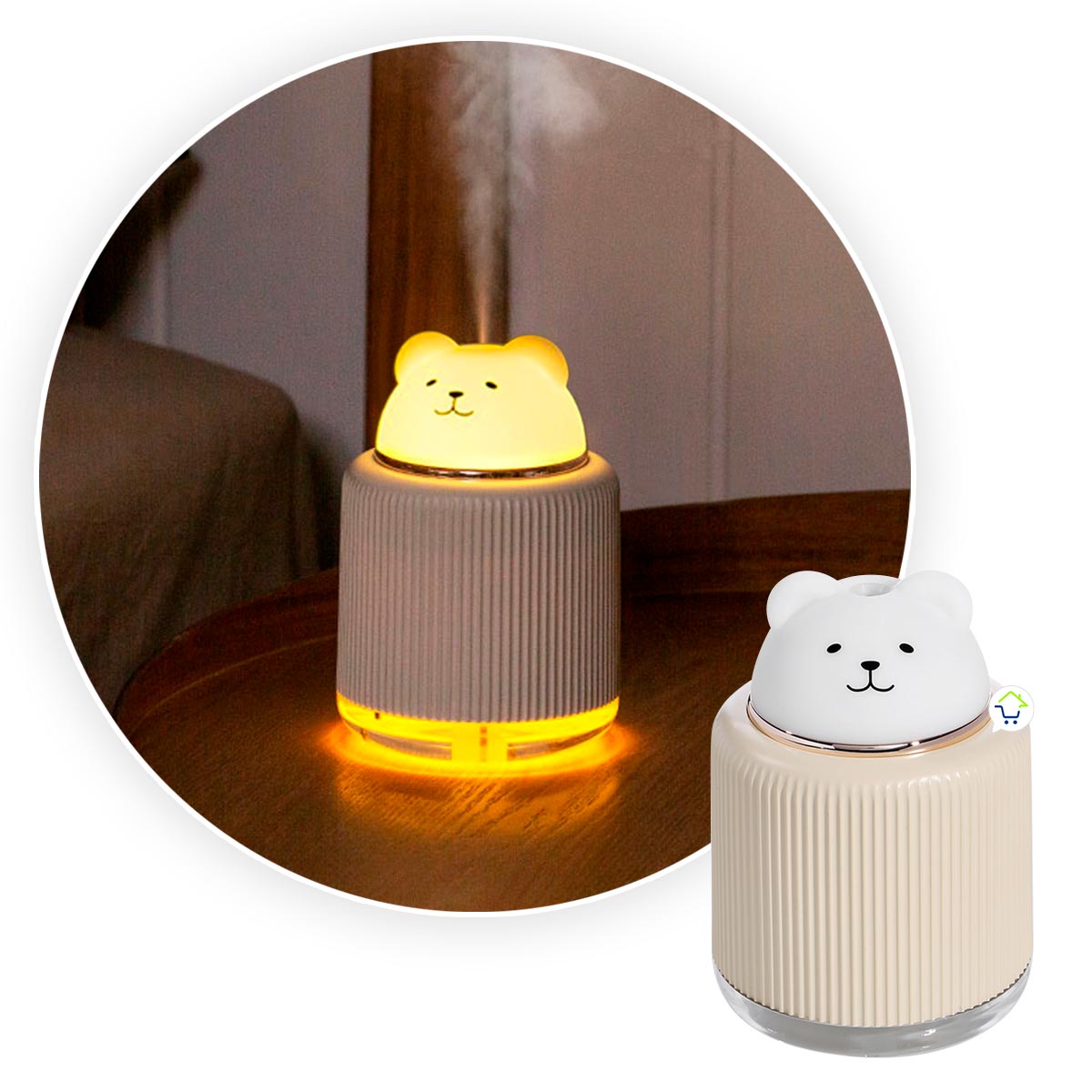 Mini Humidificador USB con Luz LED y Diseño de Animales